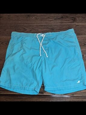 Men's Turquoise Swim Shorts with Drawstring
